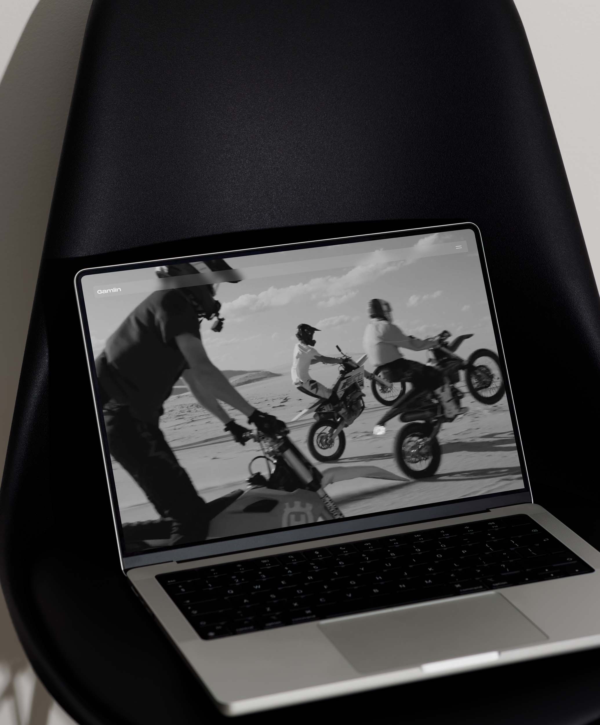 Gamlin website shown on a laptop