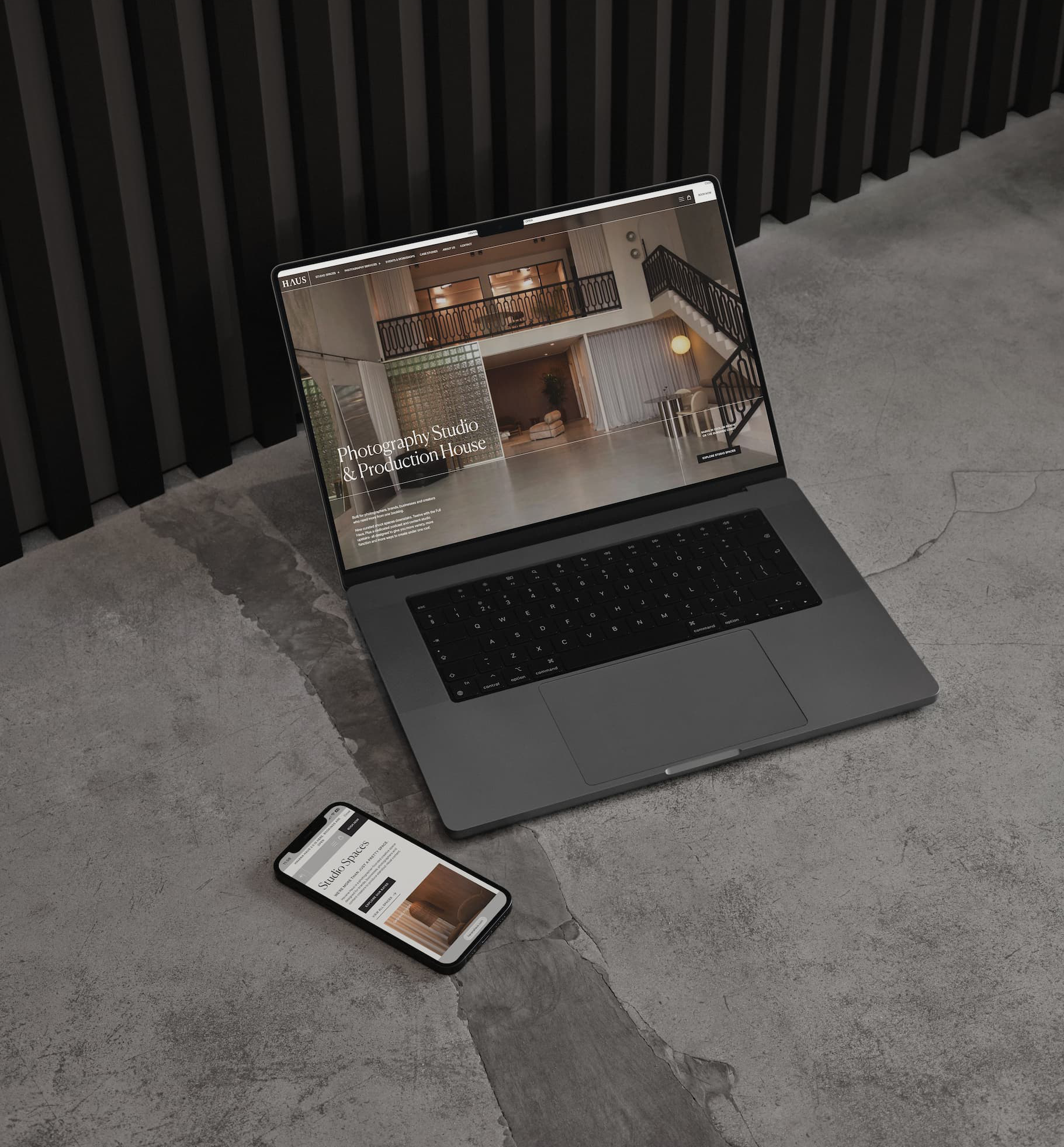 Havana Haus website shown on a laptop
