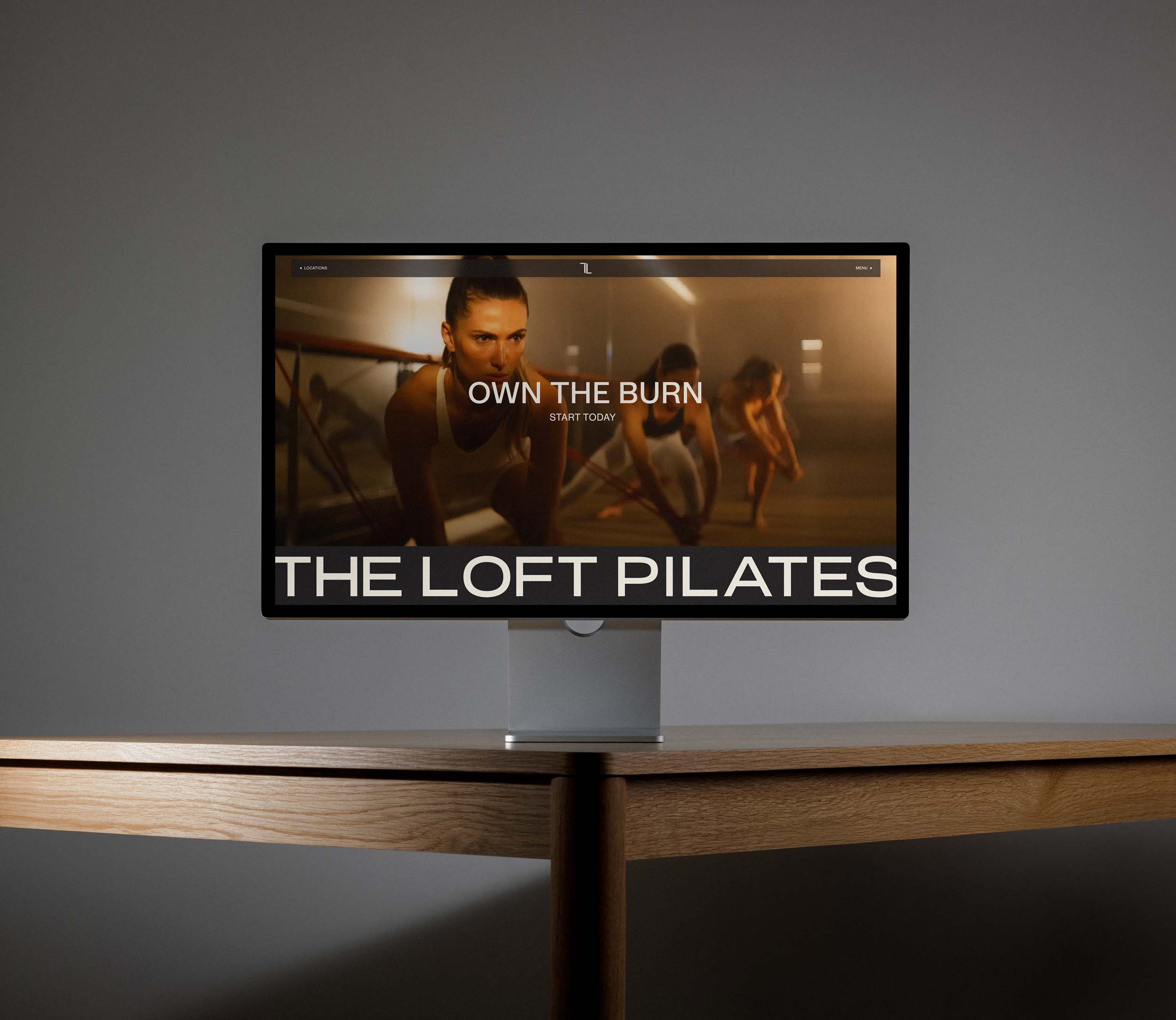 The Loft Pilates website shown on a desktop screen